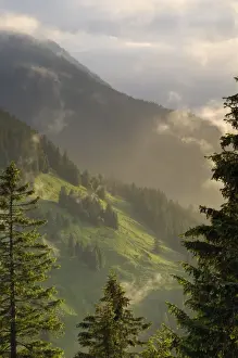 Berchtesgaden Prints: View from the Rossfeld Panoramastrasse (Rossfeldhoehenringstrasse or Panoramic Highway) at dusk