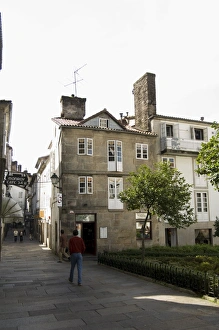 Santiago De Compostela Prints: View of Rua da Raina