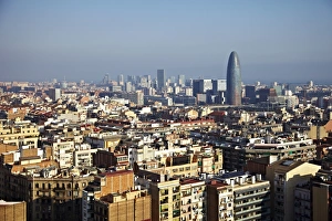Sagrada Familia Prints: View from the top of the Sagrada Familia, Barcelona, Catalonia, Spain, Europe