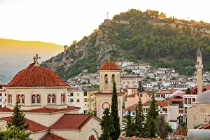 Cultural Landmark Prints: View of Saint Demetrius Cathedral, Berat, Albania, Europe