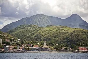 Images Dated 4th February 2010: View of Saint-Pierre showing Mount Pelee in background, Fort-de-France, Martinique