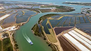 Ecology Prints: View of saltpans and waterways in Tavira