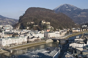 Austria Prints: View of Salzburg from the Monchsberg, Salzburg, Austria, Europe