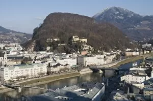 Images Dated 16th February 2008: View of Salzburg from the Monchsberg, Salzburg, Austria, Europe