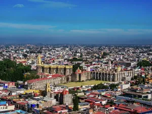 Neighborhoods Prints: View towards the San Gabriel Franciscan Convent, Cholula, Puebla State, Mexico