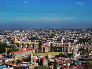 Mexican Prints: View towards the San Gabriel Franciscan Convent, Cholula, Puebla State, Mexico