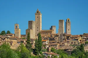 San Gimignano Prints: View of San Gimignano skyline, San Gimignano
