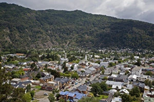 View over San Martin de Los Andes, Patagonia, Argentina, South America