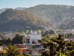 Chiapas Prints: View towards the Santa Lucia Church, San Cristobal de las Casas, Chiapas State, Mexico
