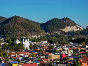 Chiapas Prints: View towards the Santa Lucia Church, San Cristobal de las Casas, Chiapas State, Mexico