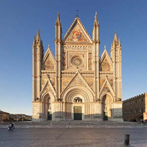 Orvieto Prints: View of Santa Maria Cathedral, Orvieto, Terni District, Umbria, Italy, Europe