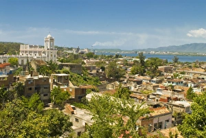 Cuba Prints: View over Santiago de Cuba, Cuba, West Indies, Caribbean, Central America