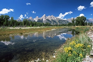Teton Range Prints: View from Schwabachers Landing across the Snake River