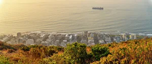 Signal Hill Prints: View of Sea Point in Cape Town from Signal Hill at sunset