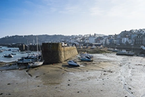 Quayside Prints: View over the sea front of Saint Peter Port, Guernsey, Channel Islands, United Kingdom