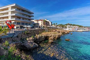View of seaside resort of Cala Rajada, Majorca, Balearic Islands, Spain, Mediterranean, Europe