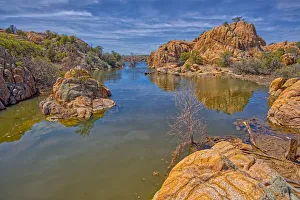 View of the Secret Cove on the east side of Watson Lake in Prescott, Arizona, United
