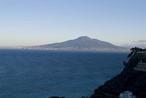 View from Seiano overlooking Bay of Naples and Mount Vesuvius