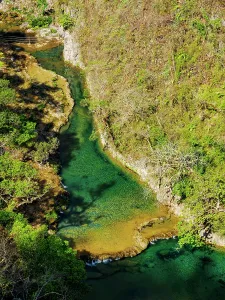 Alta Prints: View of Semuc Champey Natural Monument from high ground in Lanquin