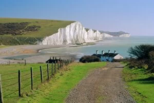 Images Dated 28th July 2008: View to the Seven Sisters from Seaford Head, East Sussex, England, UK