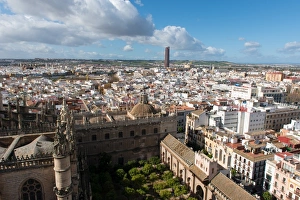 Catholic Prints: View of Seville from Giralda bell tower, Seville, Andalucia, Spain, Europe