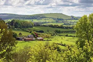 Homes Prints: View from Shaftesbury over Cranborne Chase AONB (Area of Outstanding Natural Beauty