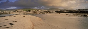 Harris Prints: View over shell beach towards Isle of Harris