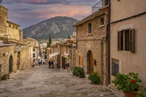 Majorca Prints: View of shop on the Calvary Steps in the old town of Pollenca