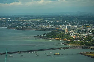 Seacoast Prints: View onto the shore and skyline of New Plymouth