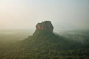 View of Sigiriya from Pidurangula at dawn, Central Province, Sri Lanka, Asia