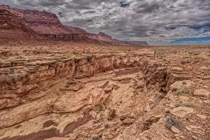 Creek Prints: View of a small slot canyon called Jackass Creek off of US89A next to Echo Cliffs on the way to Vermilion Cliffs