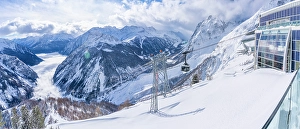 Courmayeur Prints: View of snow covered Aosta Valley
