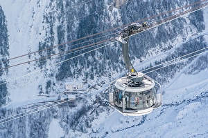 Courmayeur Prints: View of snow covered Aosta Valley