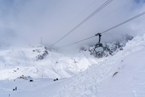 Courmayeur Prints: View of snow covered Aosta Valley