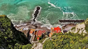 Breakwater Prints: View over Sorrento, Bay of Naples, Campania, Italy, Europe