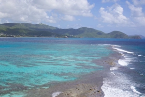 South Coast Prints: View over South Coast and coral reef