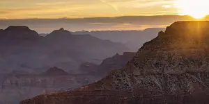 South Rim Prints: View from South Rim at sunrise, Grand Canyon National Park, UNESCO World Heritage Site
