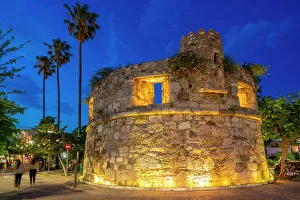 Bastion Prints: View of Southwest medieval bastion in Kos Town at dusk