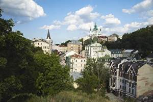 Images Dated 22nd July 2009: View of St. Andrews Church on Andriyivsky Uzviz (Andrews Descent)