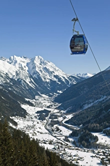 View over St. Jakob from the slopes of the ski resort of St. Anton, St View over St. Jakob from the slopes of the ski resort of St. Anton, St