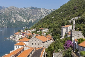 Orange Color Prints: View from St. Nicholas Church of Perast