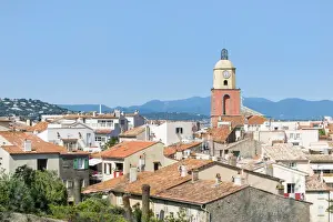 View over St. Tropez, Var, Provence Alpes Cote d Azur region, French Riviera, France