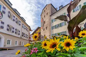 Enjoyment Prints: View of Stadtplatz in Zell am See on a sunny day, Zell am See, Salzburg, Austria, Europe