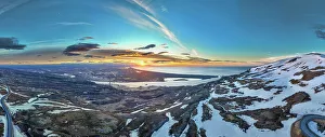 Nature Lovers Prints: A view from the Storuro Trail Head in Northeast Iceland at sunset, Iceland, Polar Regions