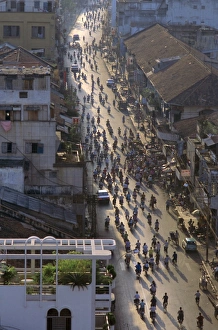 Step Prints: View over street in Ho Chi Minh City (formerly Saigon)