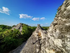 Becan Prints: View over Structure VIII towards Structure IX