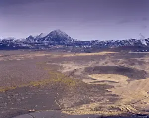 Myvatn Prints: View from summit of Hverfell volcano, Mount Hlidarfjall in the distance