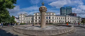 Public Space Prints: View of Sun and Earth and Grand Central Hotel in Christian Frederiks Plass