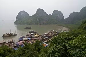 View from Sung Sot Cave, UNESCO World Heritage Site, Halong Bay, Vietnam