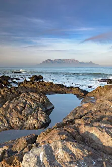 Cape Town Prints: View of Table Mountain from Bloubergstrand, Cape Town, Western Cape, South Africa, Africa